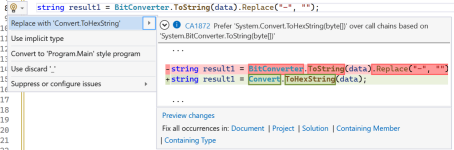 CA1872 analyzer for Convert.ToHexString