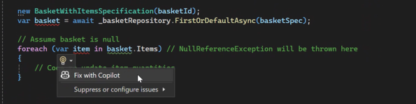Fix with Copilot